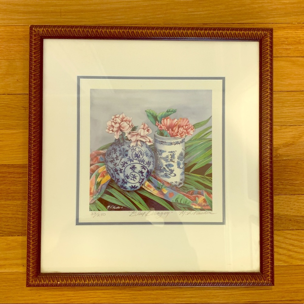 Framed pastel/watercolor print
